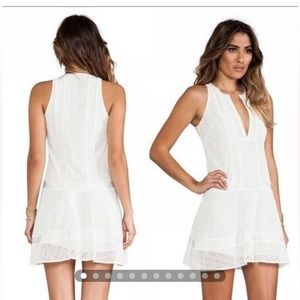 Twelfth Street By Cynthia Vincent Sleeveless Inset Dress Cream Colored Sz S